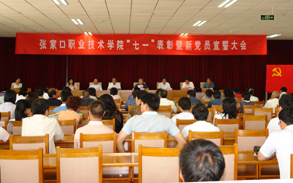 世界杯官网召开“七一”表彰暨新党员宣誓大会